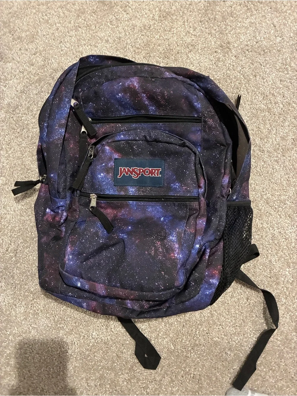 JanSport Galaxy Print Backpack - Purple/Blue No dust No sign of wear but used
